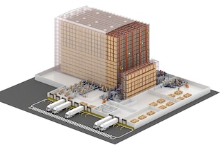 New automated clad-rack warehouse with a large capacity for the Lantmännen Unibake company in Poland