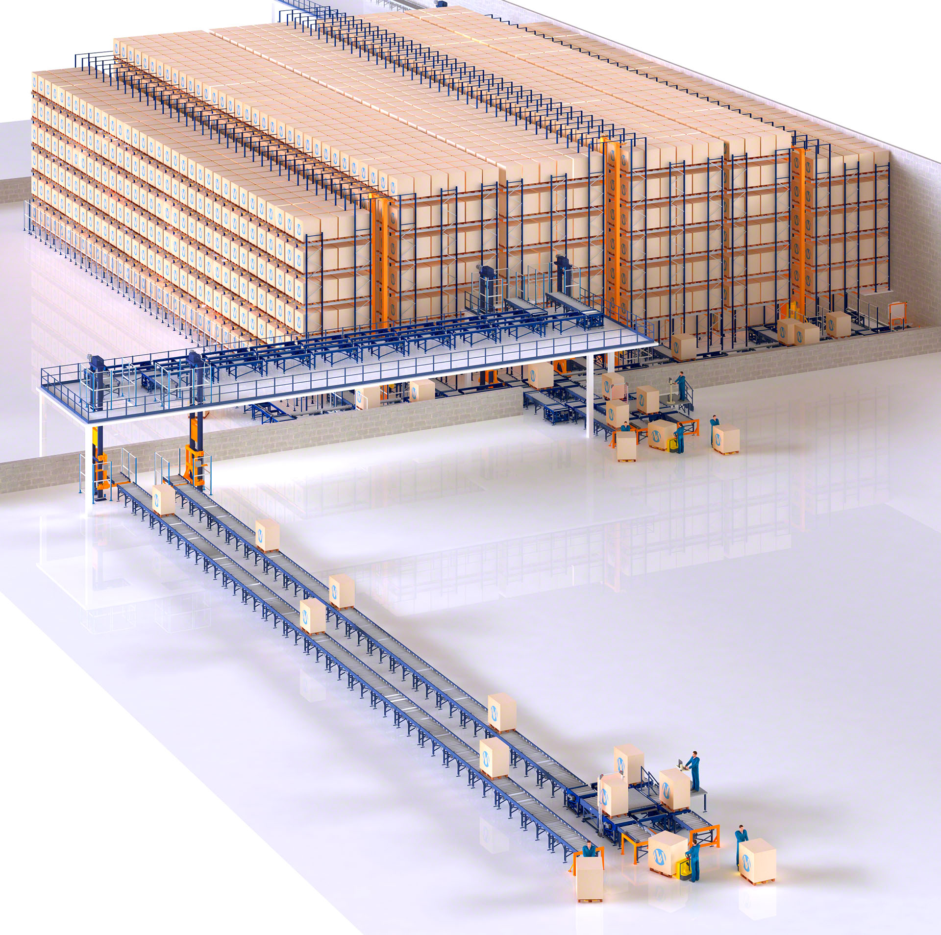 Automatic Pallet Shuttle system can be adapted to low-bay warehouses