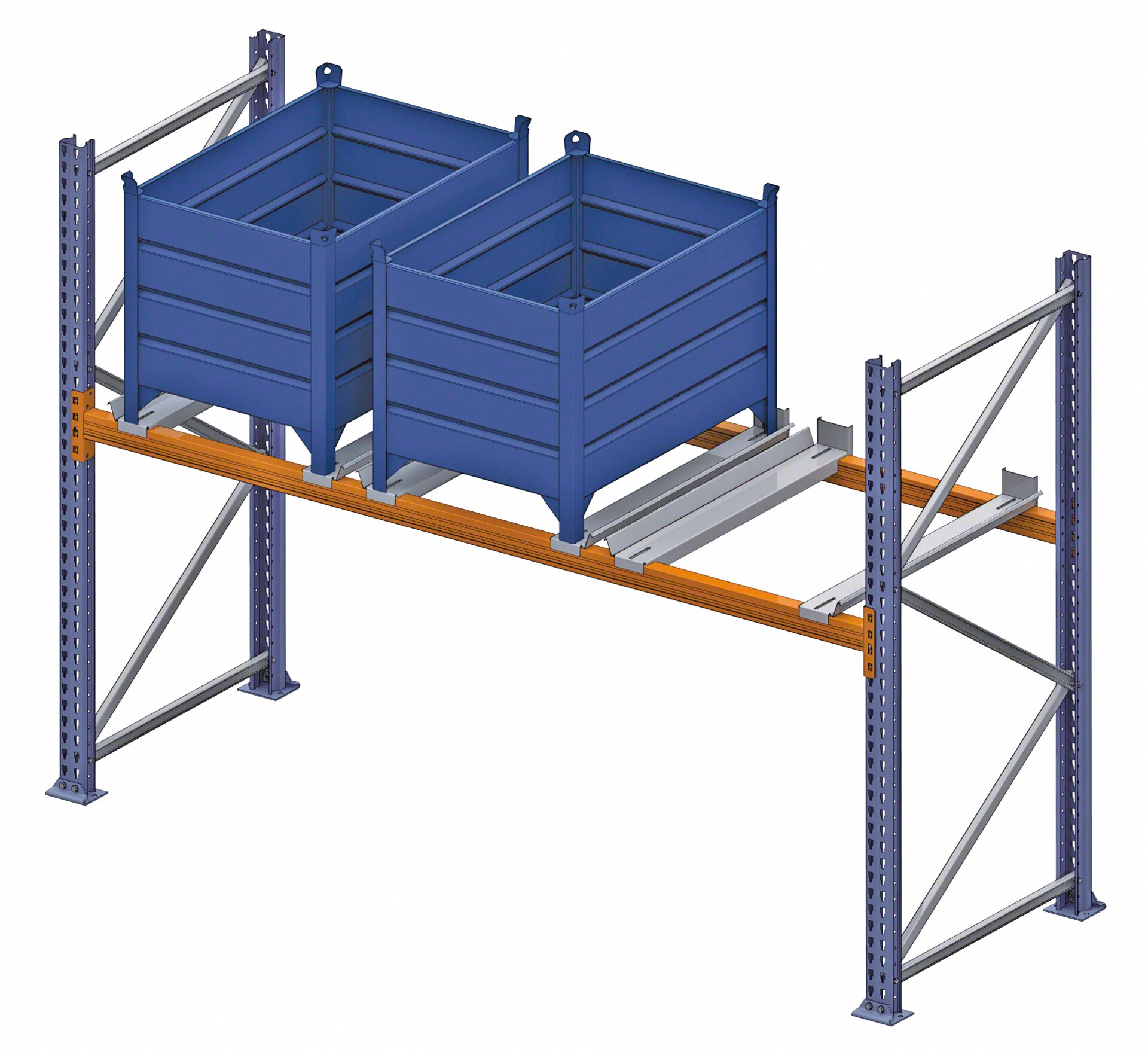 Special crossties for containers so pallets are not needed